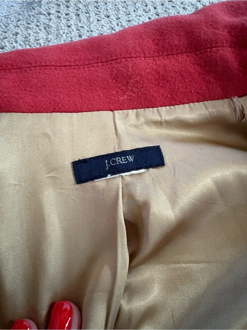 J. Crew Red Wool Toggle Peacoat - Picture 4 of 4